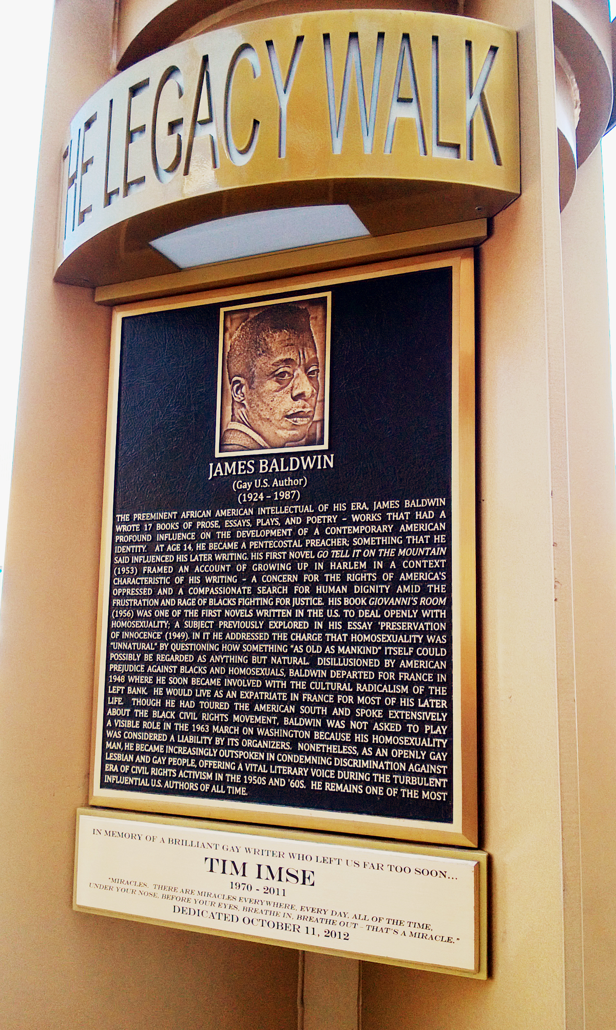 James Baldwin Bronze Memorial