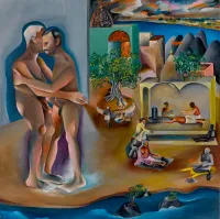 Bhupen Khakhar Two Men in Benares Iconic Gay Painting