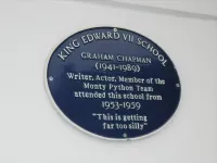 Graham Chapman Blue Plaque at Melton Mowbray Town Center