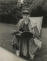 Katherine Mansfield Sitting Outside Reading
