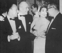Jimmy Shields, William Haines, Joan Crawford and Al Steele in 1957