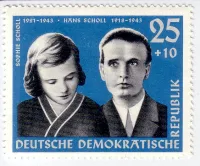 Sophie and Hans Scholl German Democratic Republic 1961 Postage Stamp