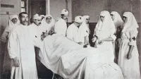 Dr. Vera Gedroits Operates on Patient With Tsarina Alexandra and Daughters Tatiana and Olga (Foreground to the Right) Provide Assistance