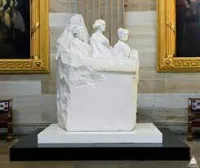 Portrait Monument Sculpture by Adelaide Johnson in the U.S. Capitol Rotunda in Washington, D.C. Featuring Busts of Elizabeth Cady Stanton, Susan B. Anthony and Lucretia Mott