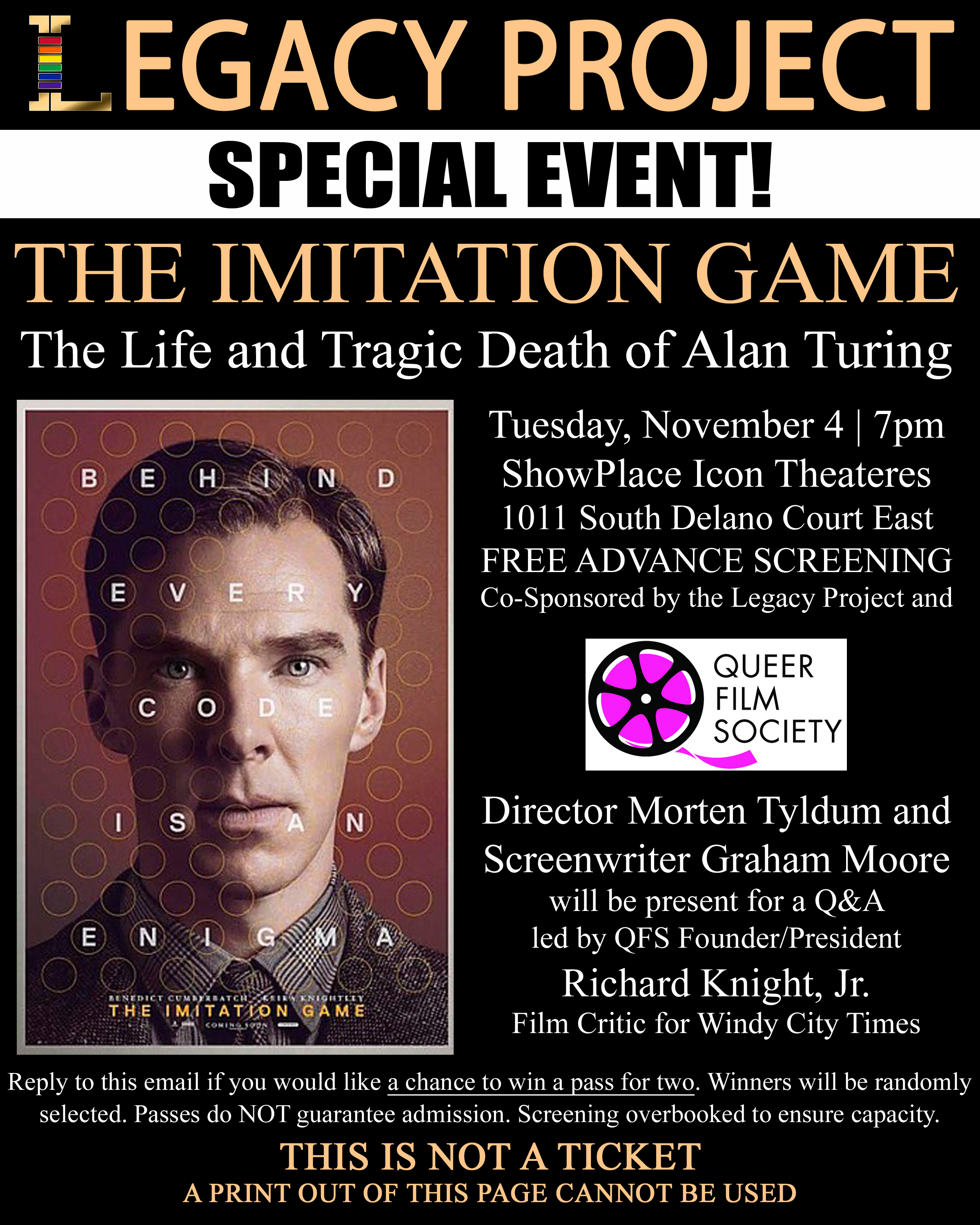 LEGACY PROJECT PRESENTS Imitation Game Film Screening 2014