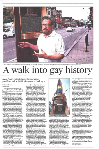 Tribune Article on the Legacy Walk