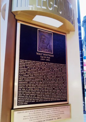 Walt Whitman Bronze Memorial