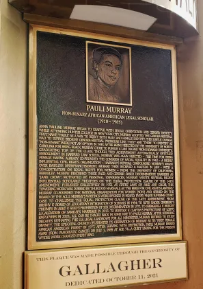 Bronze Memorial Tribute to Pauli Murray