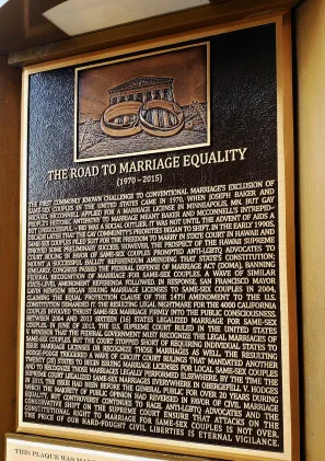 The Road to Marriage Equality Bronze Memorial