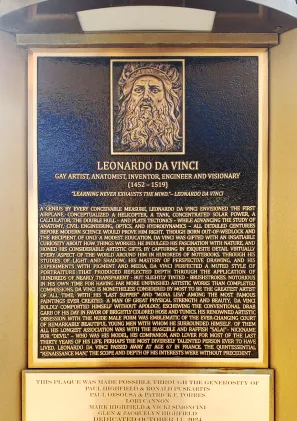 Leonardo da Vinci Bronze Memorial