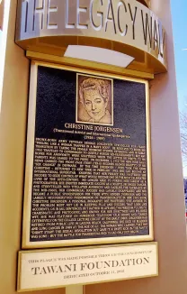 Christine Jorgensen Bronze Memorial