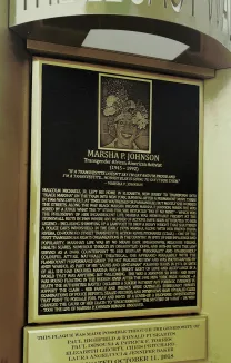 Marsha P. Johnson Bronze Memorial
