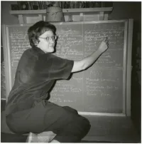 Barbara Gittings at a Chalkboard