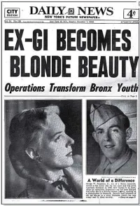 Christine Jorgensen 1951 NY Daily News Cover