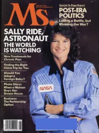 Dr. Sally Ride Ms. Magazine Cover