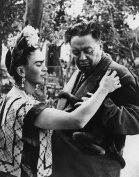 Frida Kahlo with Diego Rivera