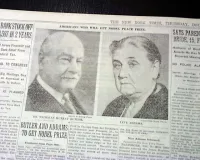 Jane Addams Nobel Prize Winner Announcement in the New York Times