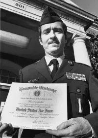 Leonard Matlovich with his Honorable Discharge Certificate