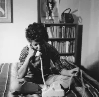 Lorraine Hansberry on the Phone in her Apartment