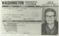 Billy Tipton Washington State Drivers License