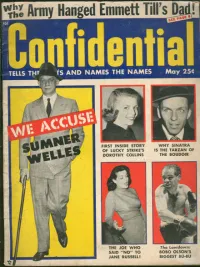 Confidential Magazine Cover Expose of Benjamin Sumner Welles