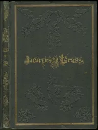 First Edition of Leaves of Grass Book Jacket