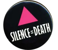 1980's "Silence = Death" AIDS Protest Pin from Gran Fury/Act-UP