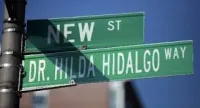 Dr. Hilda Hidalgo Way Street Sign in Newark, NJ