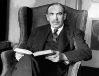 John Maynard Keynes Reading a Book
