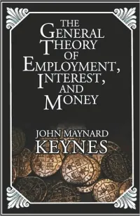 John Maynard Keynes' The General Theory Of Employment, Interest And Money Book Jacket