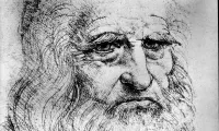 Leonardo da Vinci Self Portrait Drawing as an Older Man