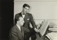 Aaron Copland and Leonard Bernstein at the Piano