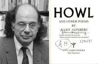 Allen Ginsberg Howl Book Autograph and Headshot