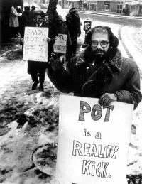 Allen Ginsberg and hist Pro-Pot Sign