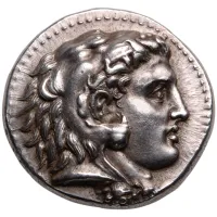 Ancient Greek Silver Tetradrachm Coin of Alexander the Great 323 BC