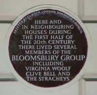 Bloomsbury Group Plaque Featuring Virginia Woolf's Name
