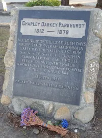 Charley Parkhurst Gravestone at Pioneer Cemetery in Watsonville, California