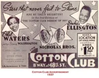 Cotton Club 1937 Ad Featuring Ethel Waters
