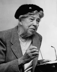 Eleanor Roosevelt Addressing an Audience