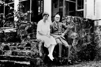 Eleanor and Franklin D. Roosevelt Sitting Outside