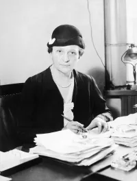 Frances Perkins at her Desk