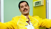 Freddie Mercury Outside Dressing Room Wearing Wembly Stadium Jacket