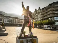 Freddie Mercury Statue in Montreux Riviera Switzerland