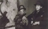 Gerda Gottlieb and Lili Elbe in Front of Gerda's Painting at an Exhibition in 1924
