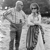 John Schlesinger and Julie Christie on the Far From the Madding Crowd Set