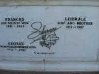 Liberace's Tombstone at Forest Lawn Cemetery