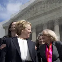 Roberta Kaplan and Edie Windsor Outside the U.S. Supreme Court After United States v. Windsor Decision