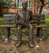 Alan Turing Statue in Manchester's Sackville Park