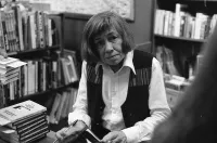 Patricia Highsmith at one of her Book Signings