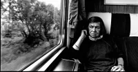 Patricia Highsmith on a Train